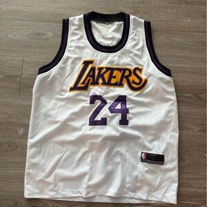 White and Purple Lakers Basketball Jersey